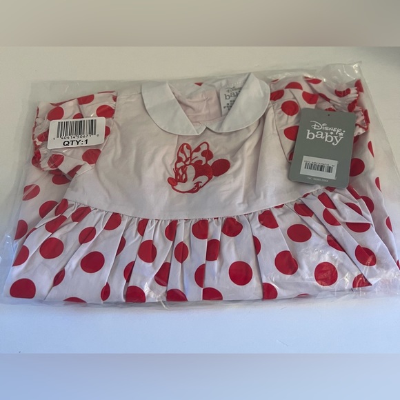 New DISNEY Baby Minnie Mouse Red  Infant 12-18 M Dress - Picture 11 of 16
